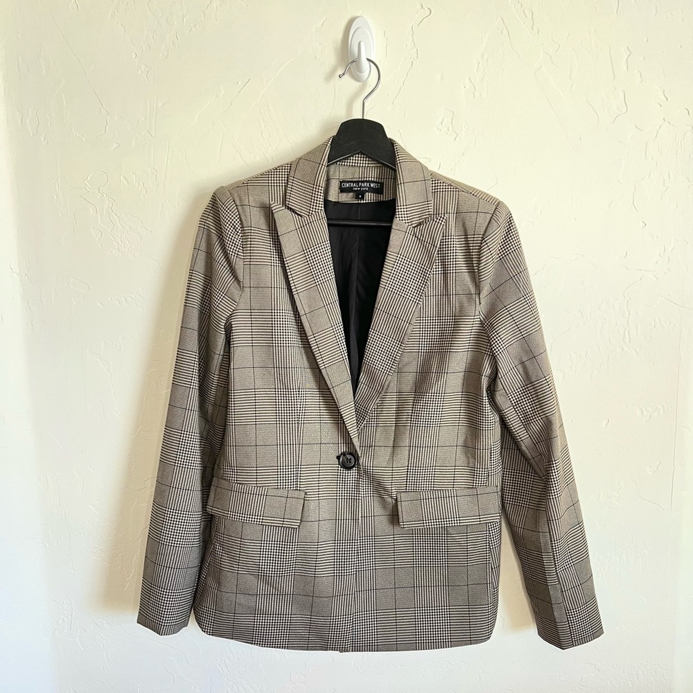 Central Park West Plaid Blazer